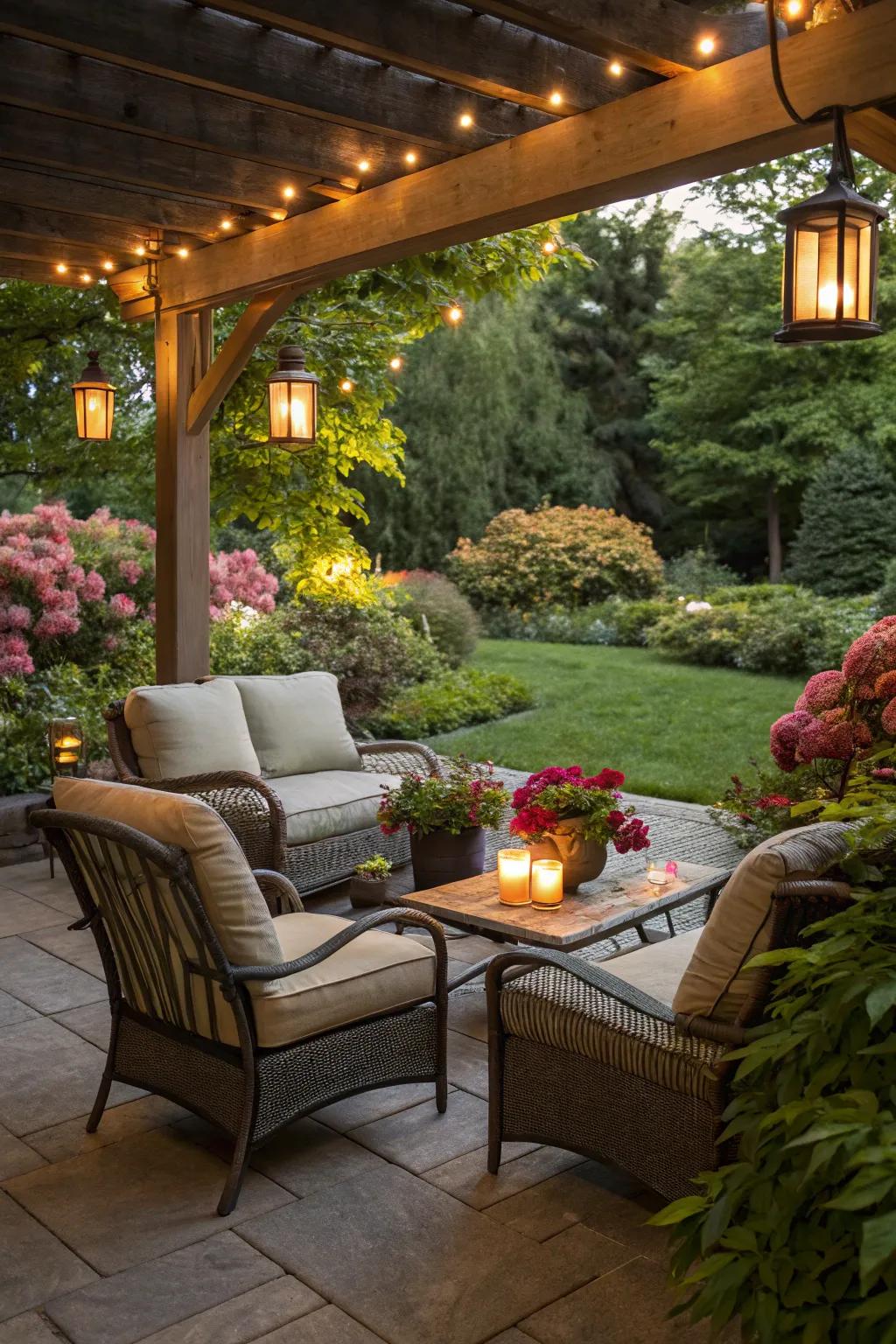 An outdoor haven dedicated to relaxation and socializing.