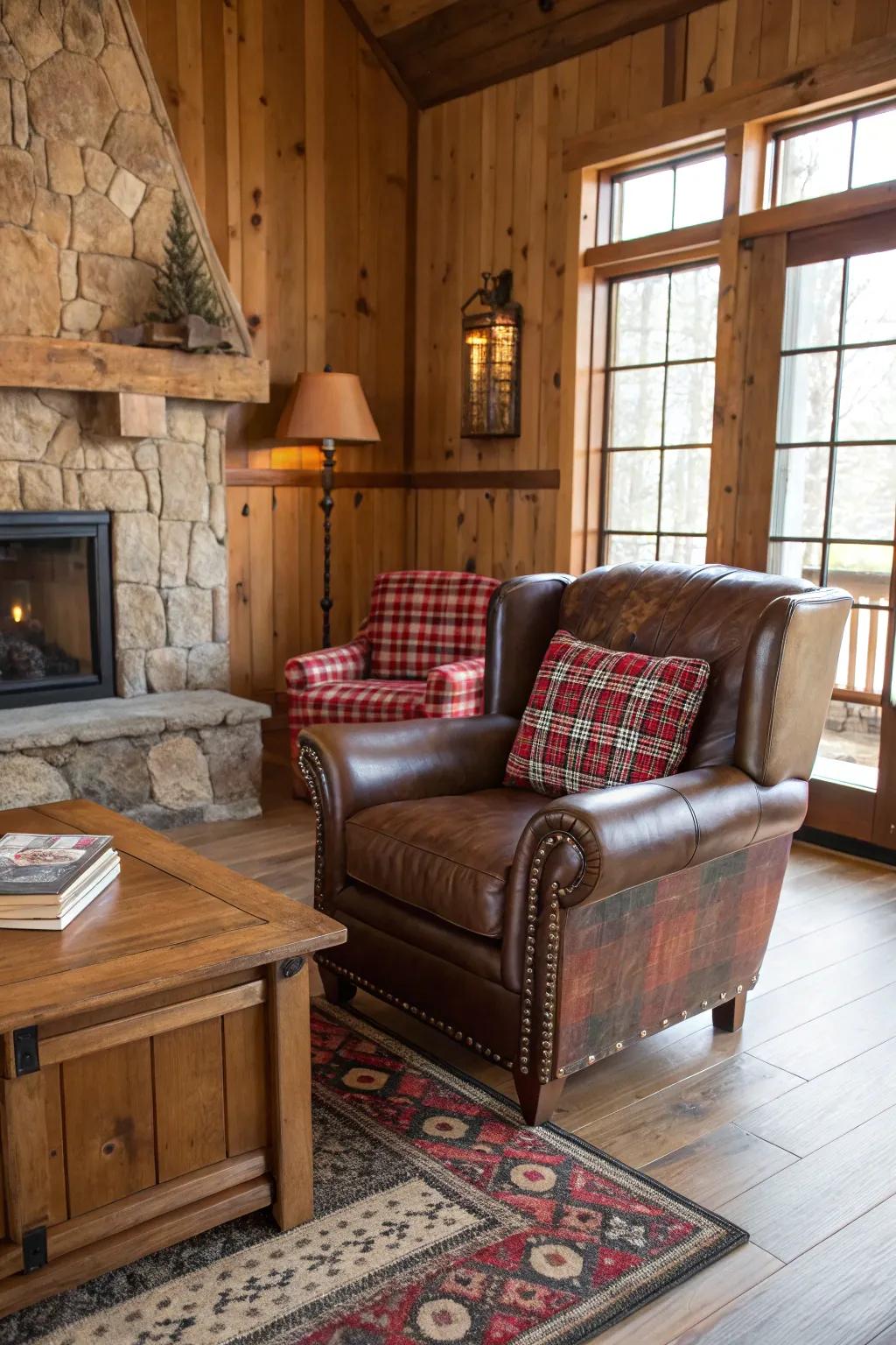 Where comfort and style meet in rustic furniture designs.