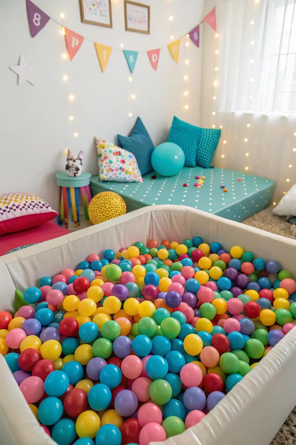 A sphere basin introduces an explosion of hues and excitement indoors.