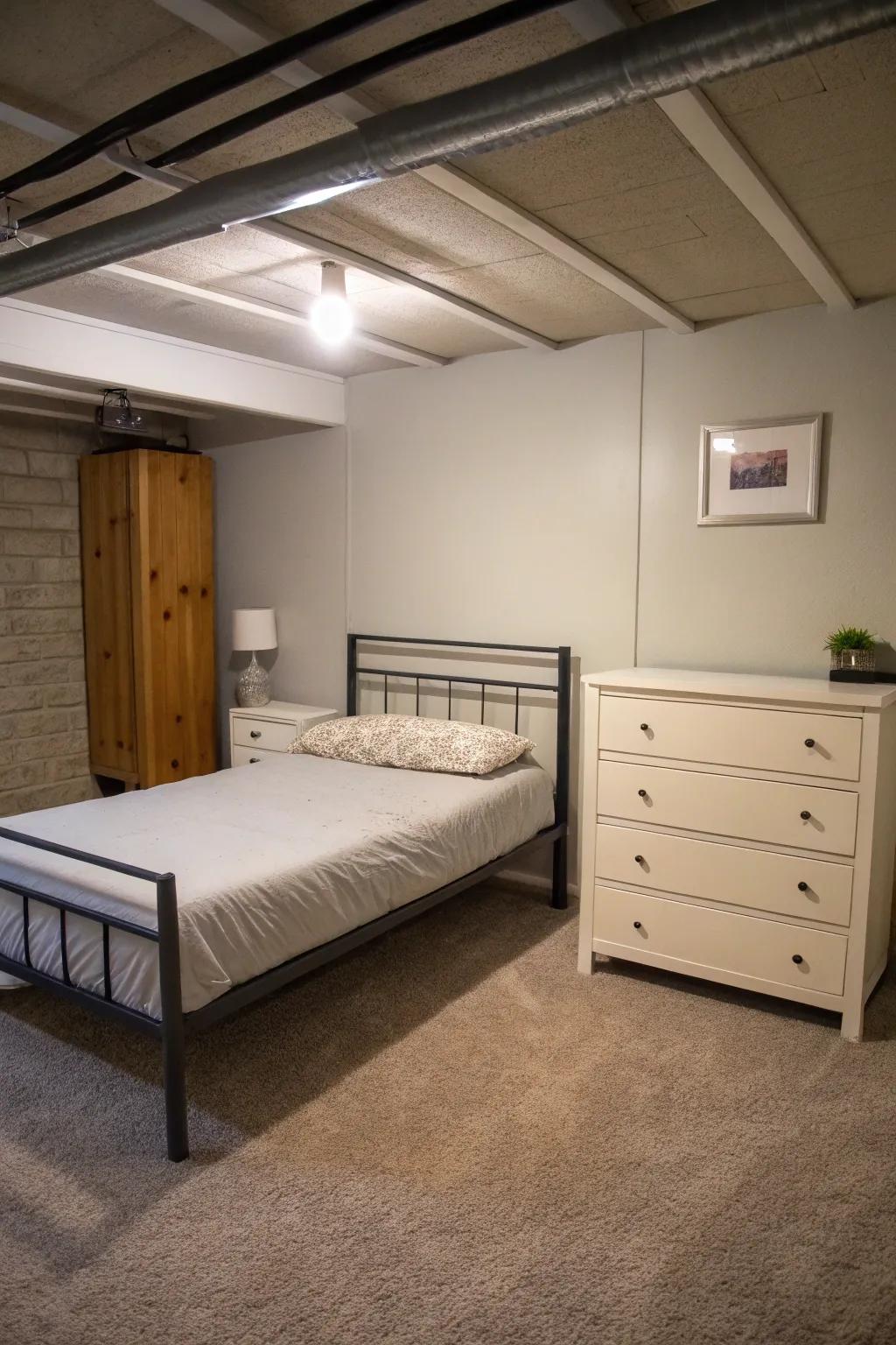 Adopt minimalist aesthetics for a spacious ambiance.
