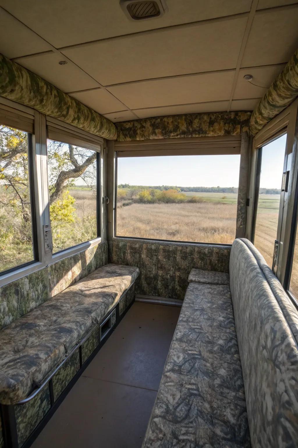 Strategically situated windows broaden your vantage points.