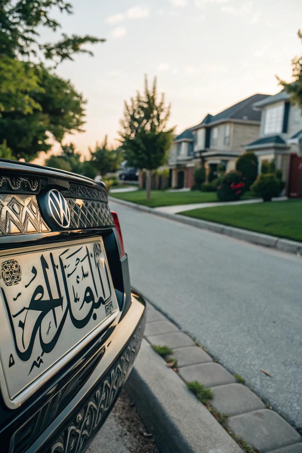 Introduce elegance with Arabic script.