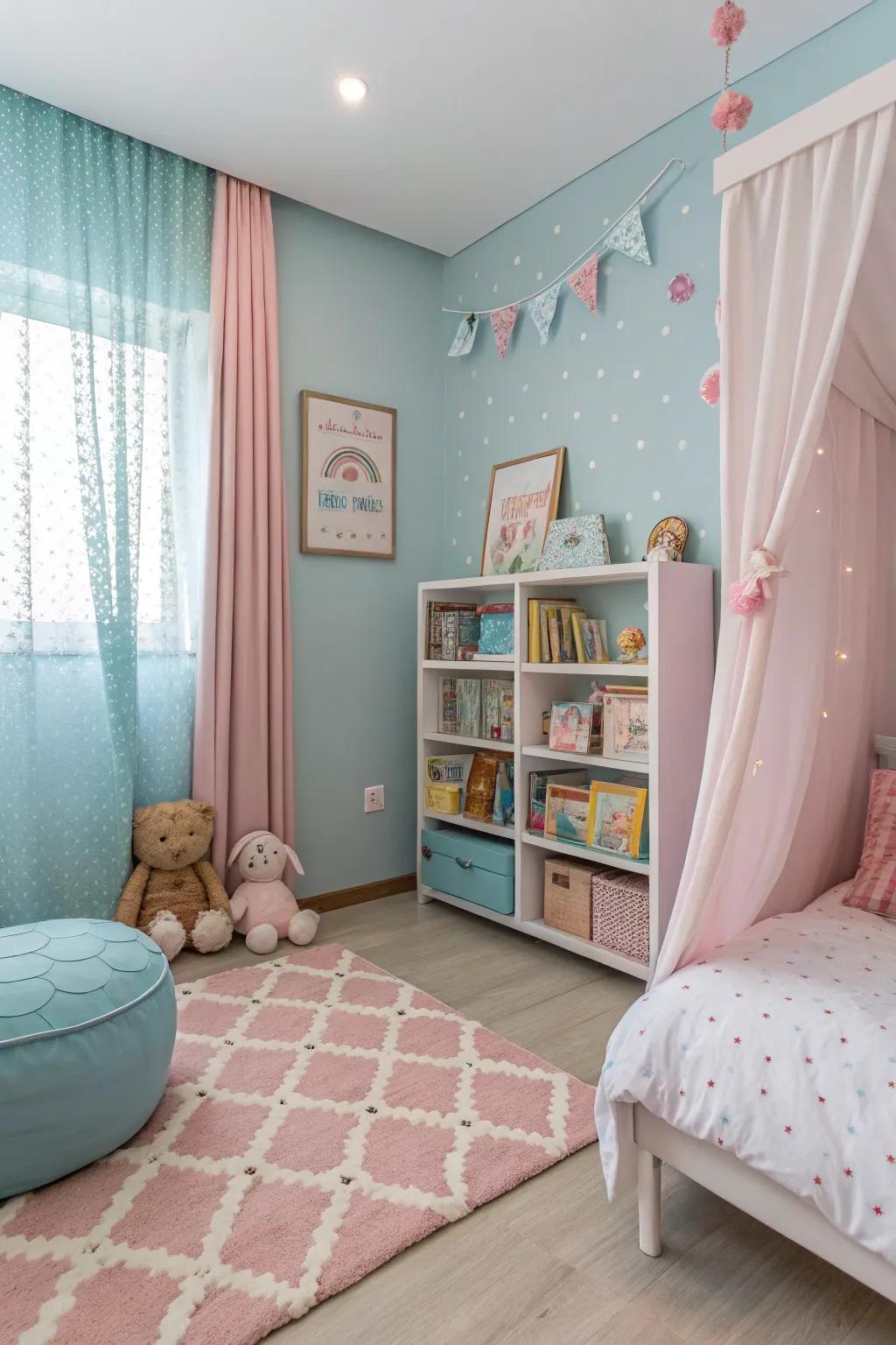 Soft hues create a soothing and serene environment.