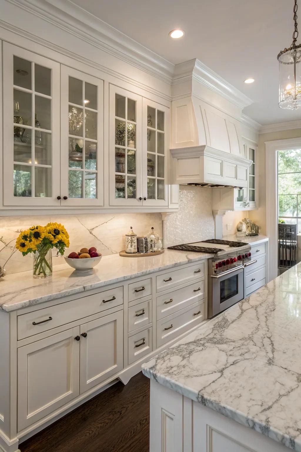 Stone countertops imbue an enduring grace to your kitchen.
