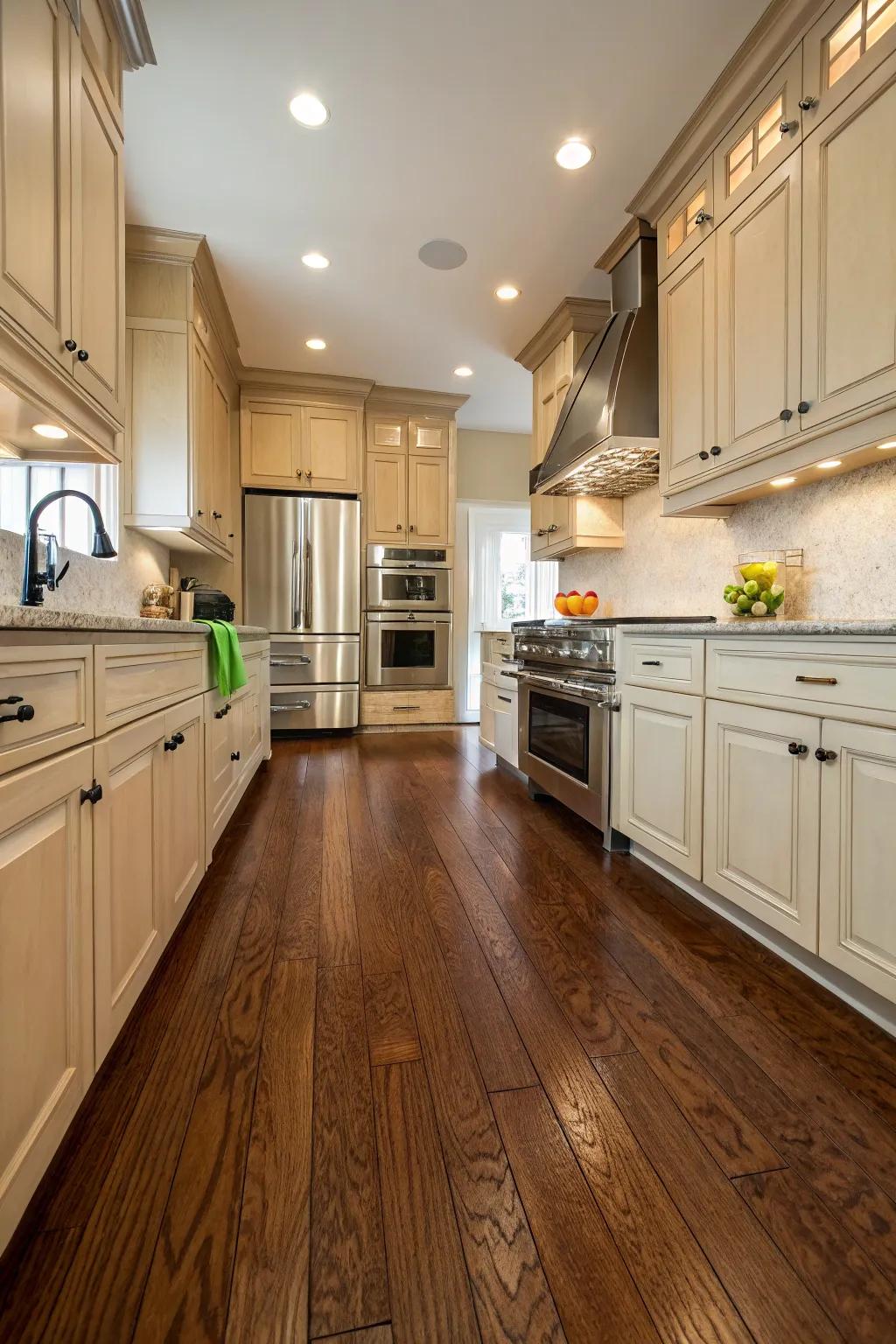 Hardwood introduces a hint of timeless elegance.