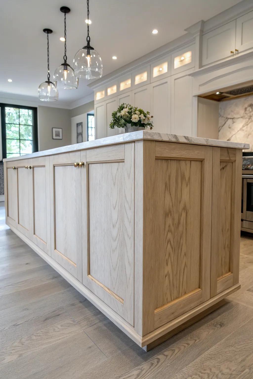 Paneled sides bring a dash of traditional elegance to any kitchen island.