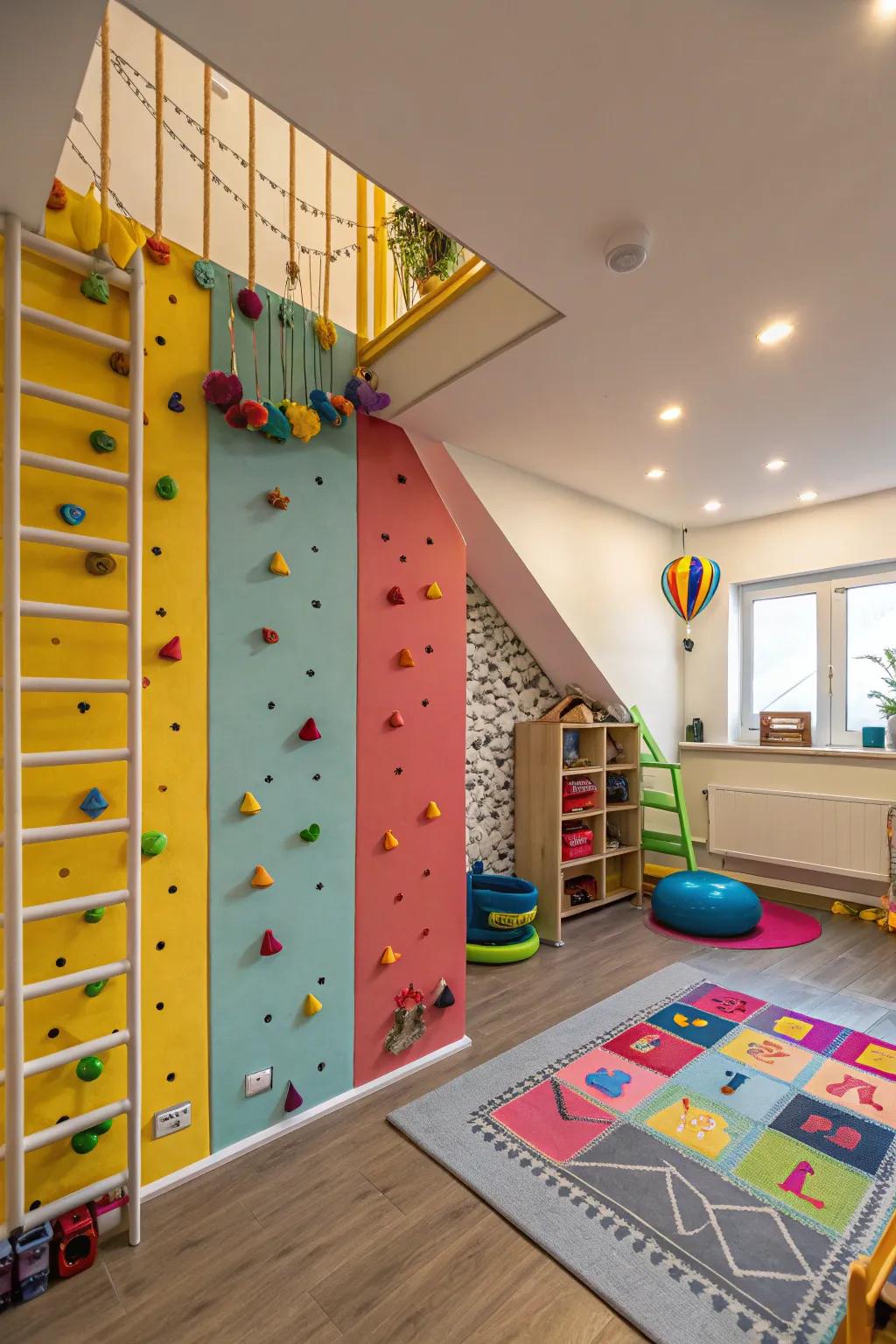 An engaging climbing feature for daring playtime.