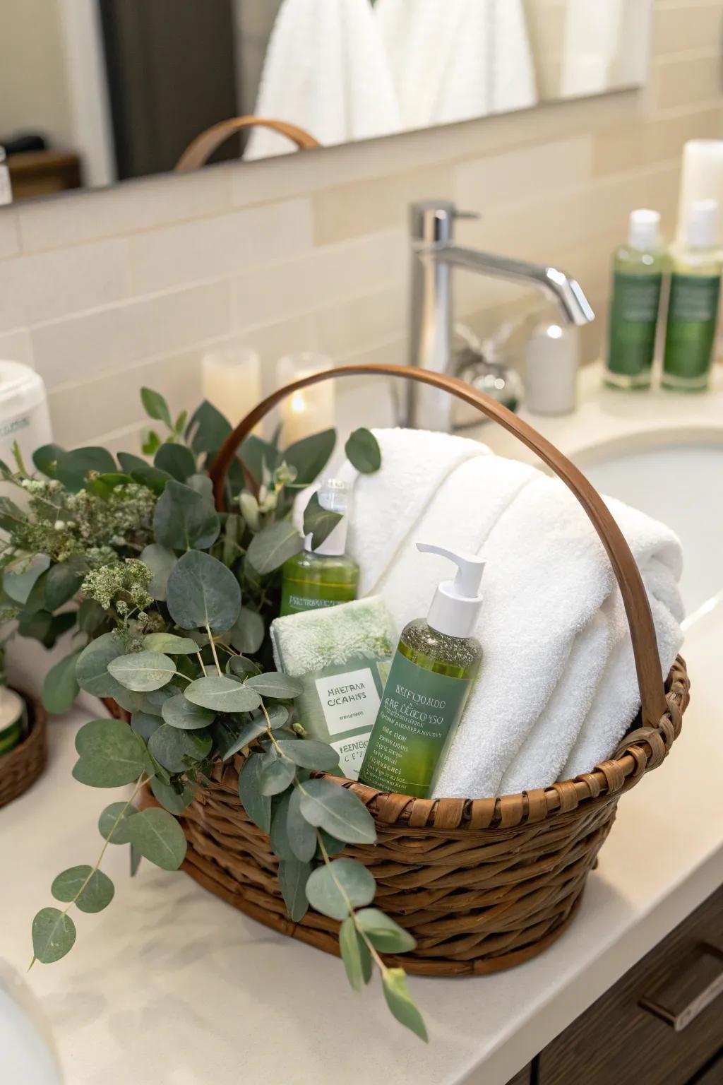 Eucalyptus Escape: Revitalization and tranquility combined in a basket.