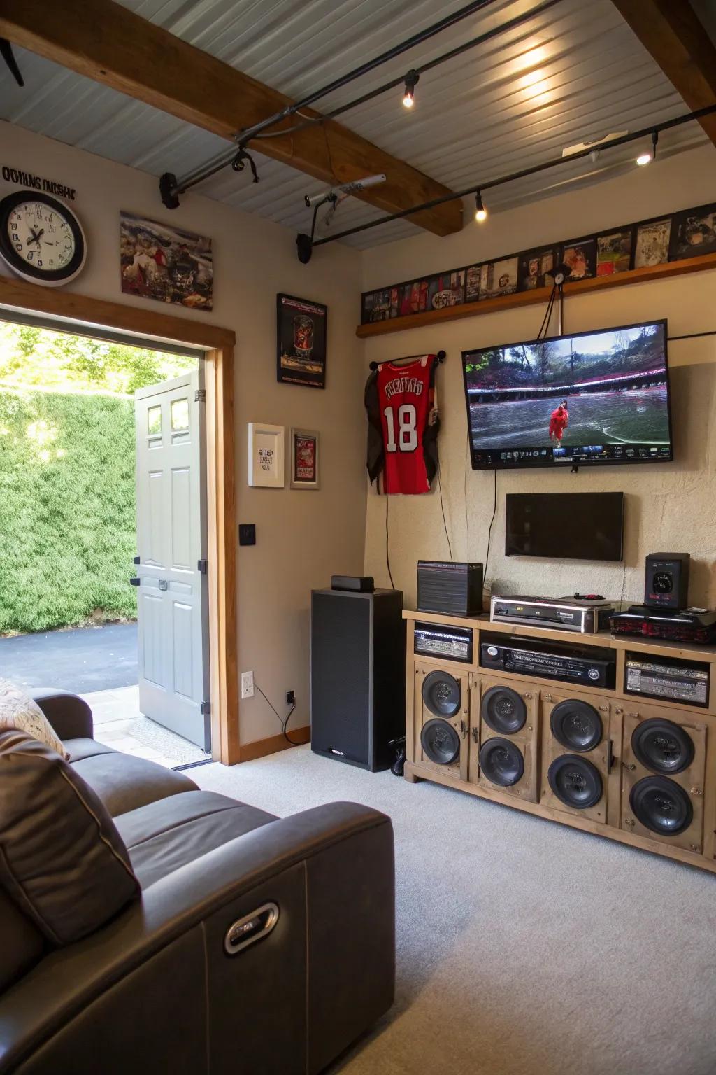 Homemade entertainment setups provide a fully engaging viewing experience.