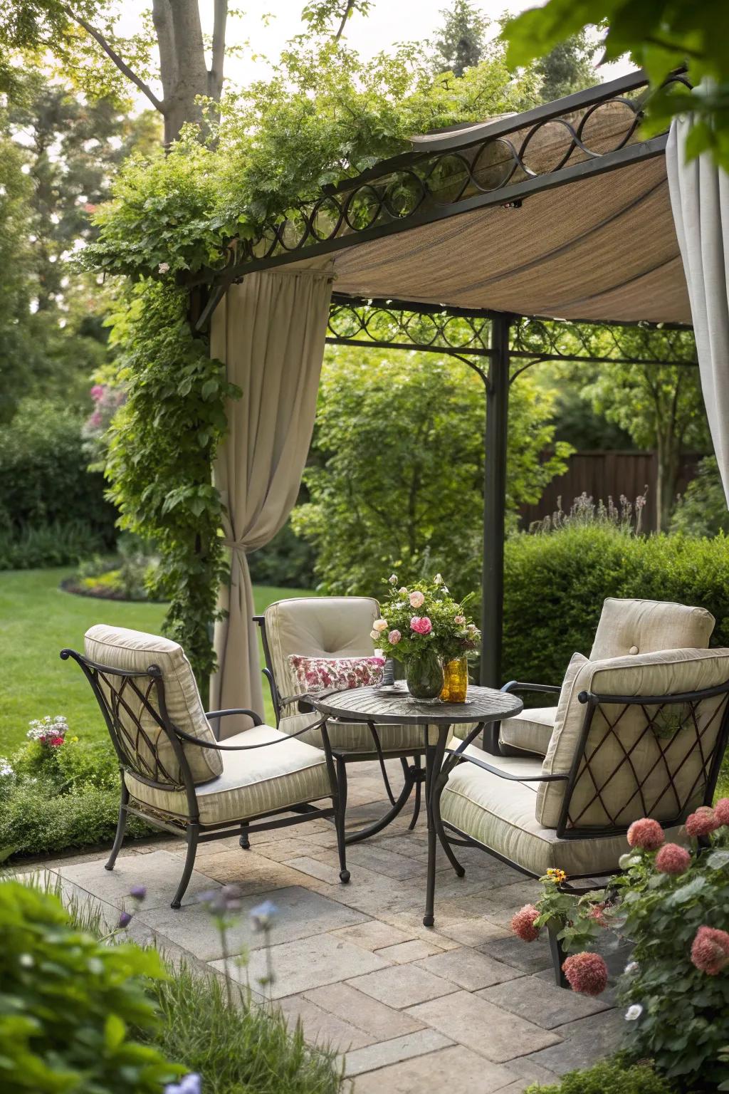 A snug seating area perfect for unwinding.
