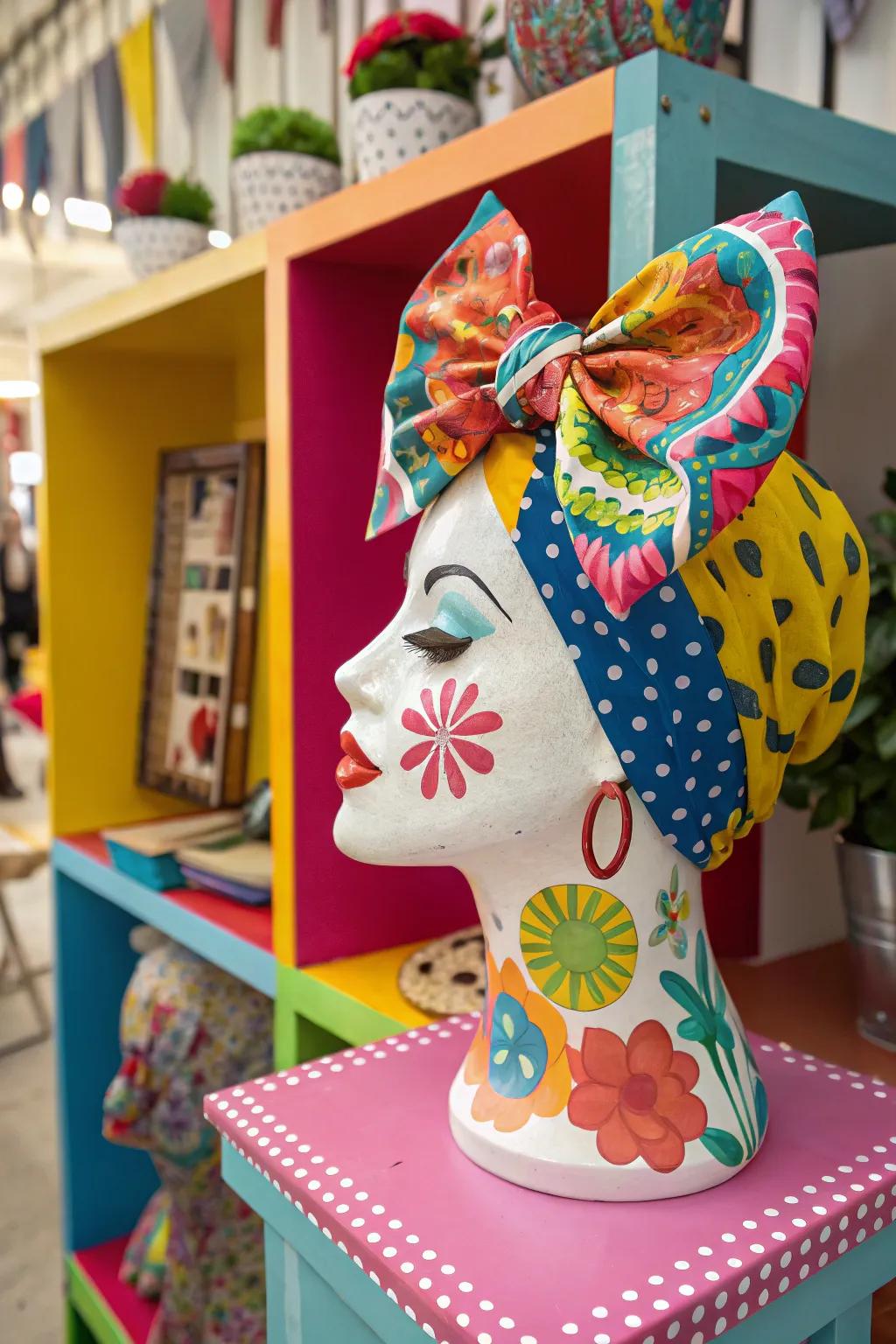 Playful patterns infuse a cheerful atmosphere into home decorations.