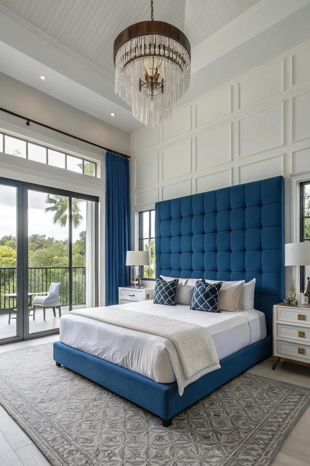 A vibrant accent color has the power to turn your headboard wall into the centerpiece of your room.