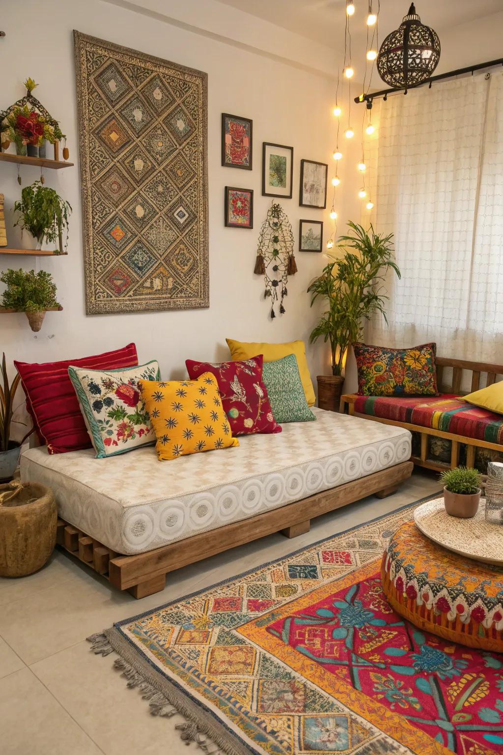 Energize your space with diverse shades and patterns.
