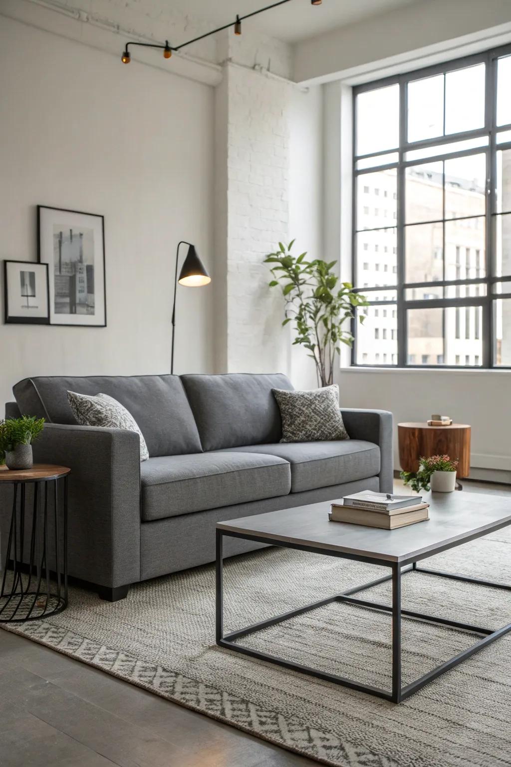 Understated furniture items result in a pristine and contemporary visual.