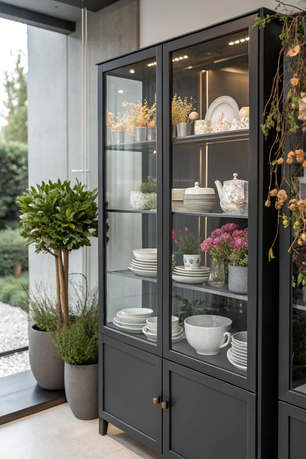A display cabinet motivated by the calm of nature.
