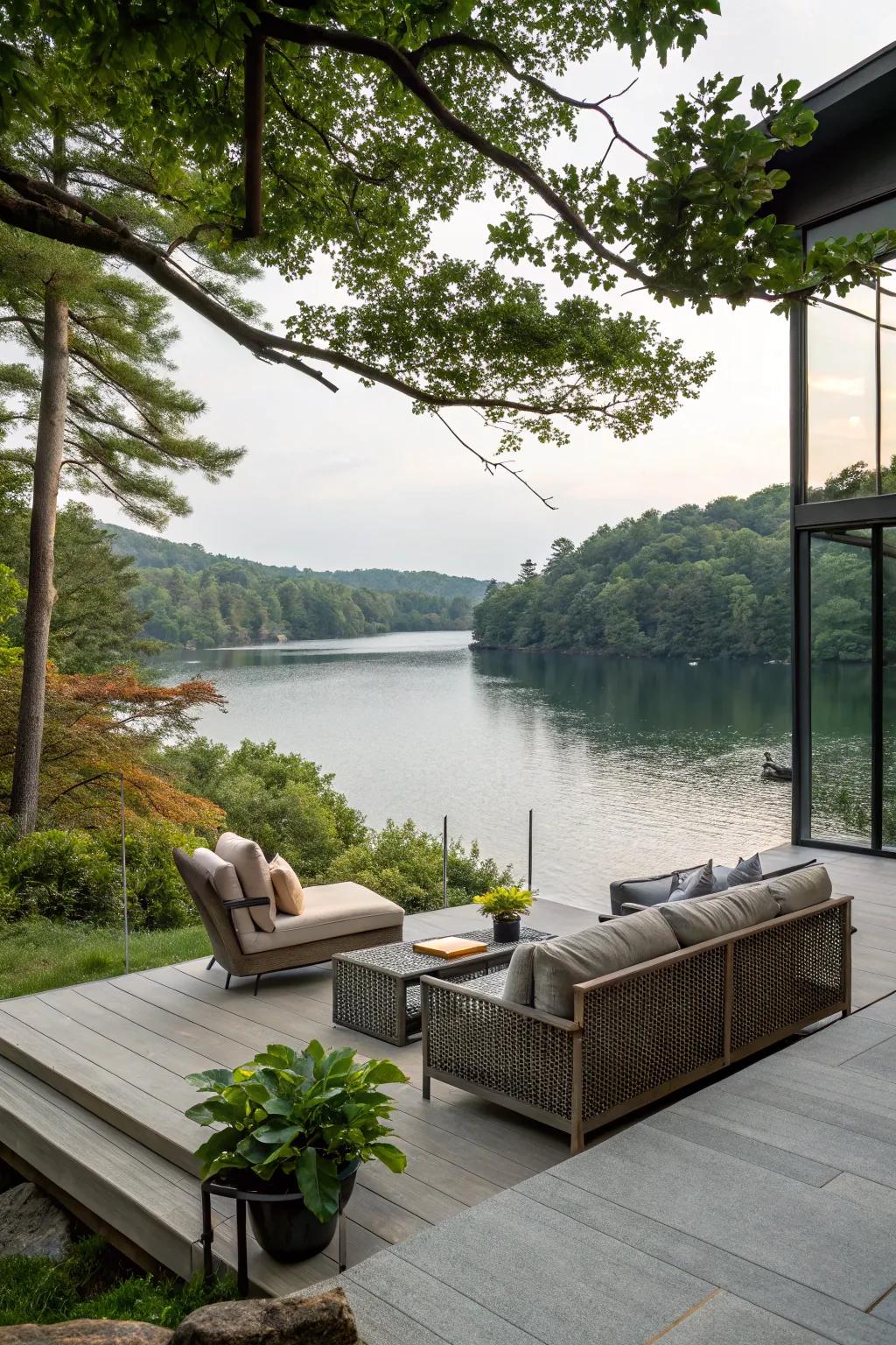 A captivating outdoor spot for rest and connecting with nature.