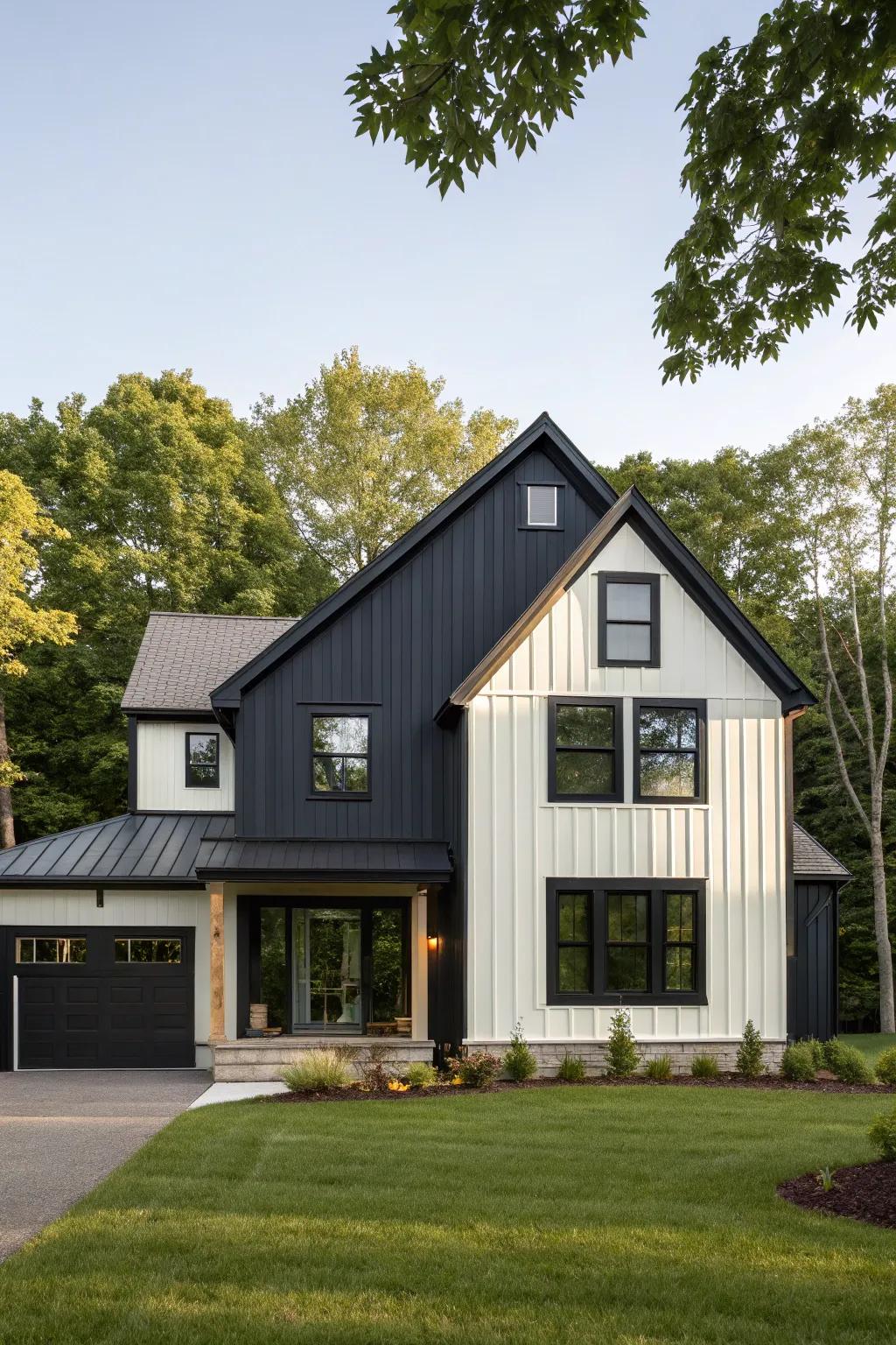 Using contrasting colors can bring drama and refinement to your home.