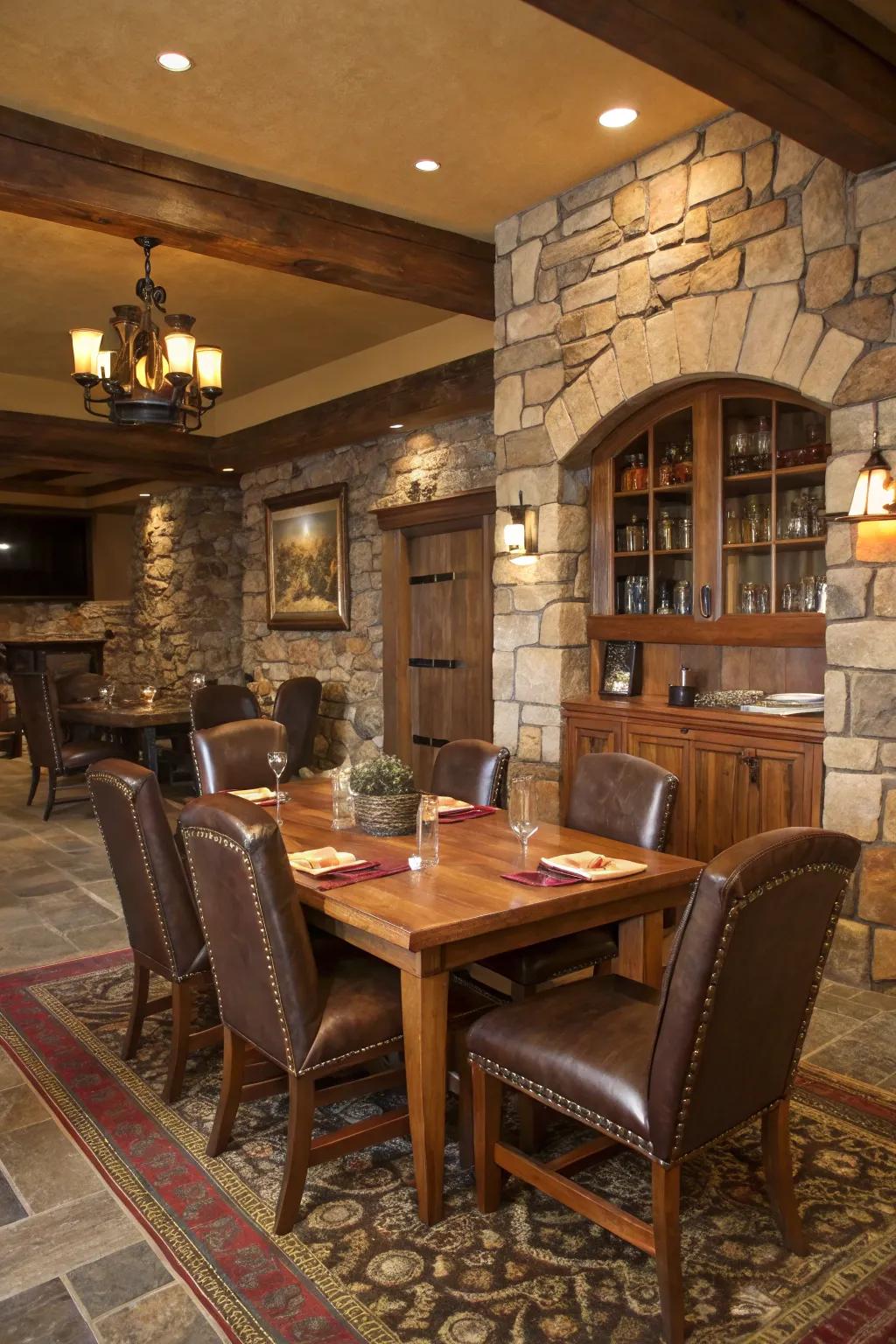 Natural components provide depth and warmth to a Southwest-themed design.