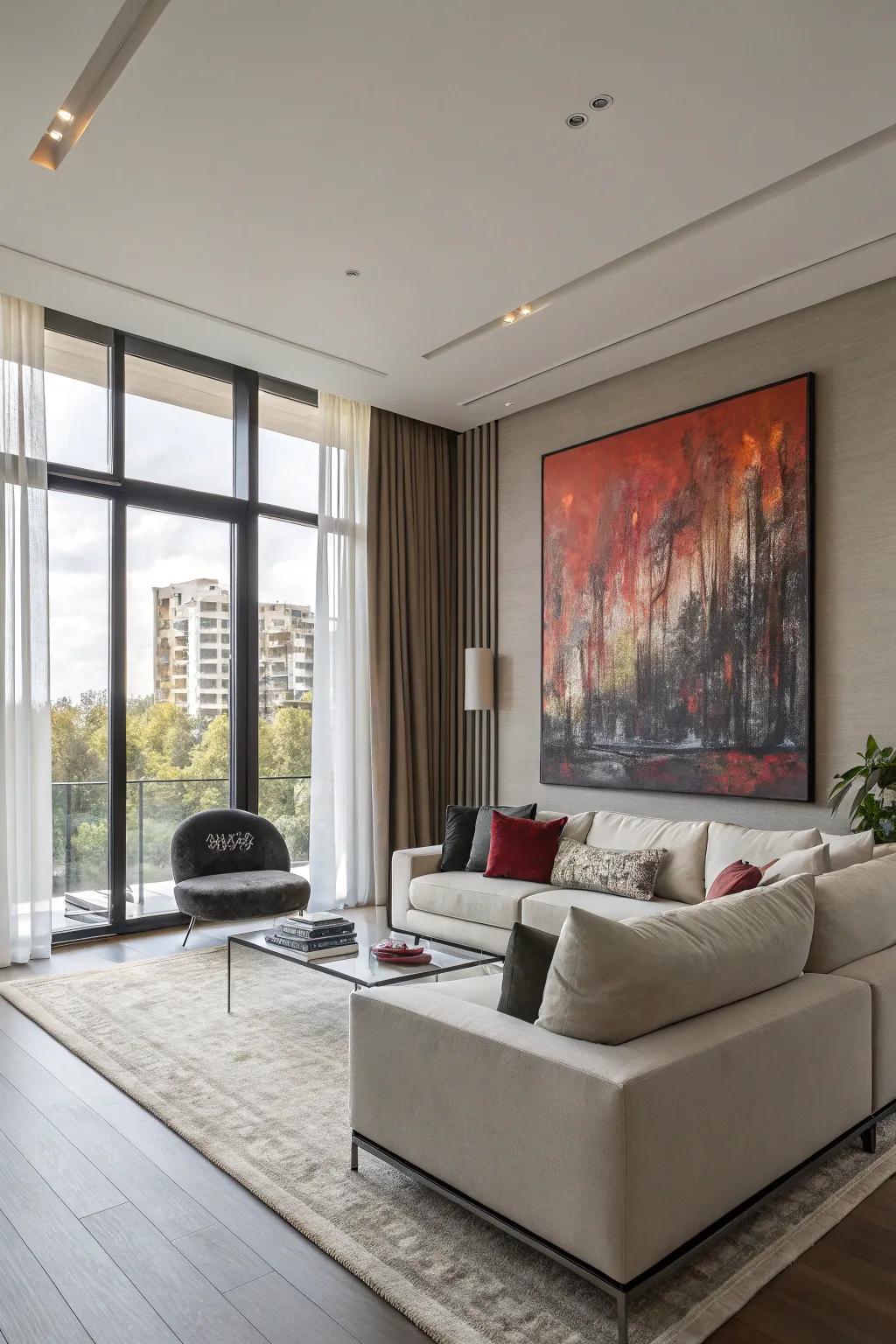 Large-scale art makes a striking statement.