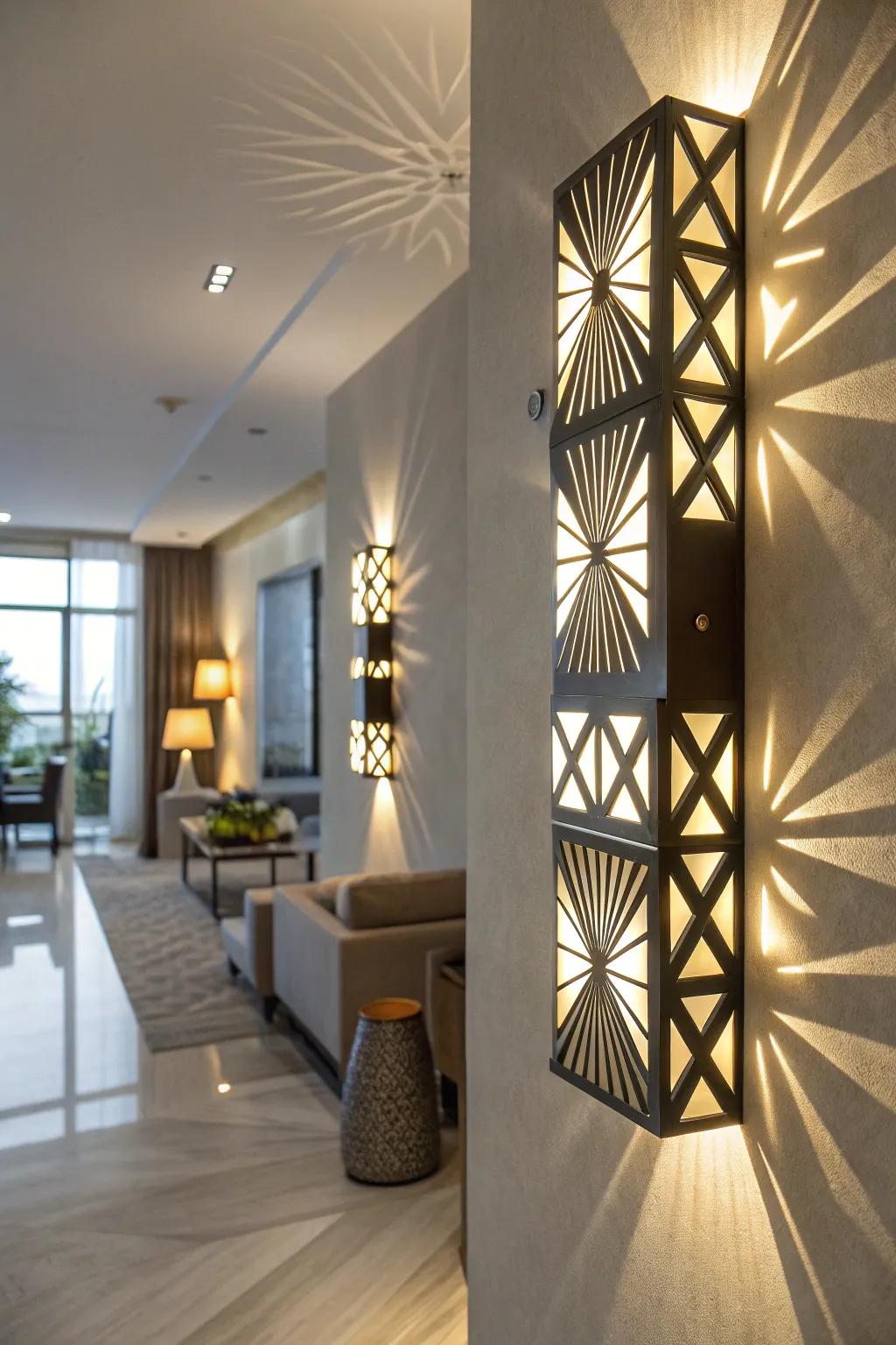 Geometric designs inject an artistic essence into your lighting solutions.
