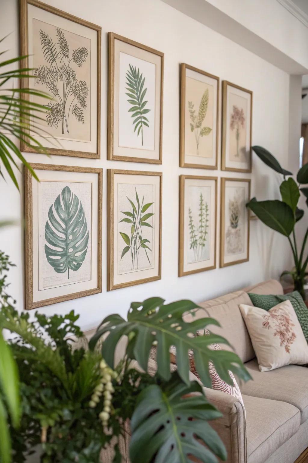 Nature-inspired art introduces natural elements to your neutral decor.