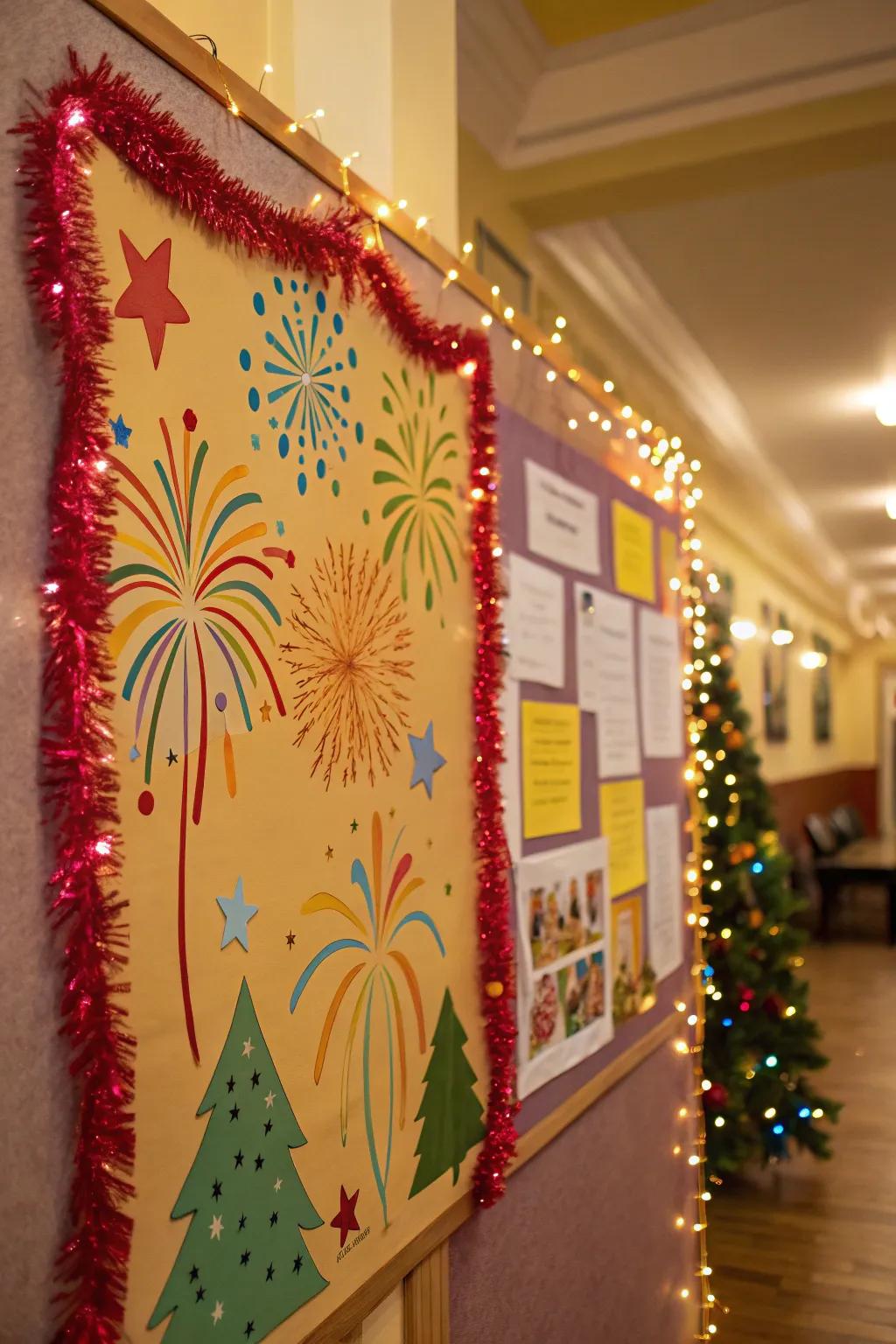 Fireworks-themed board for a sparkling start.