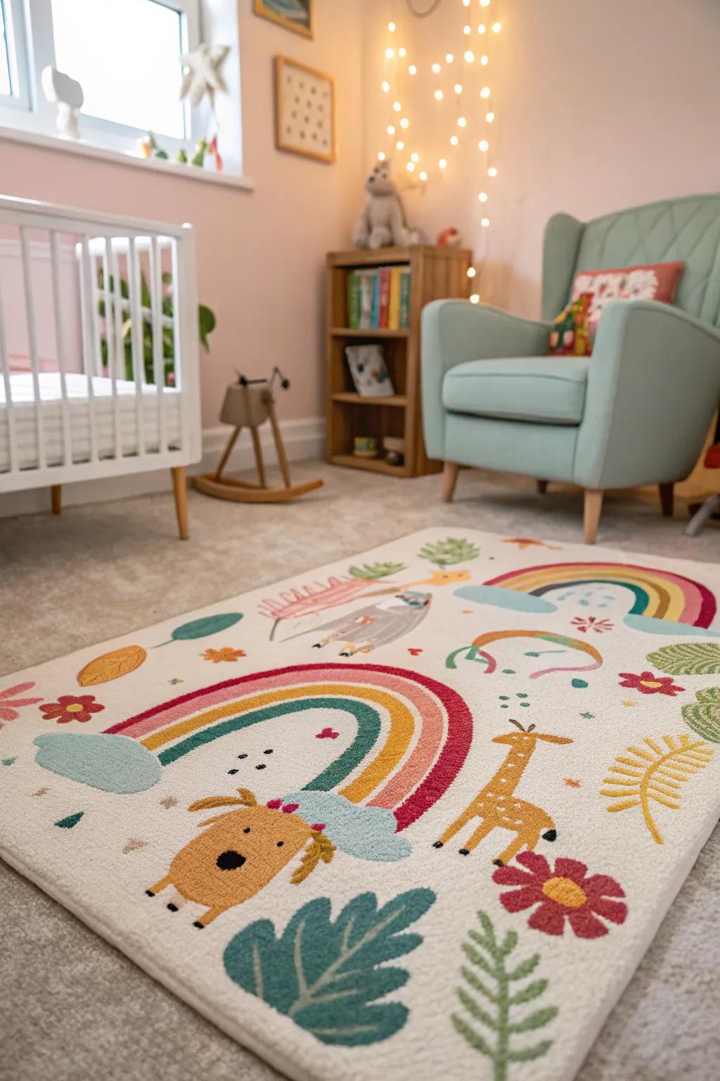 Playful designs fill the nursery with joy and energy.