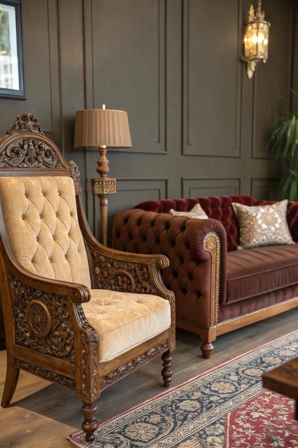 Detailed furnishing designs infuse your home with old-world sophistication.