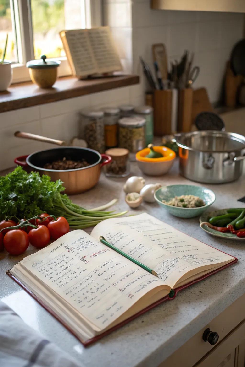 A custom cookbook filled with the best family recipes.