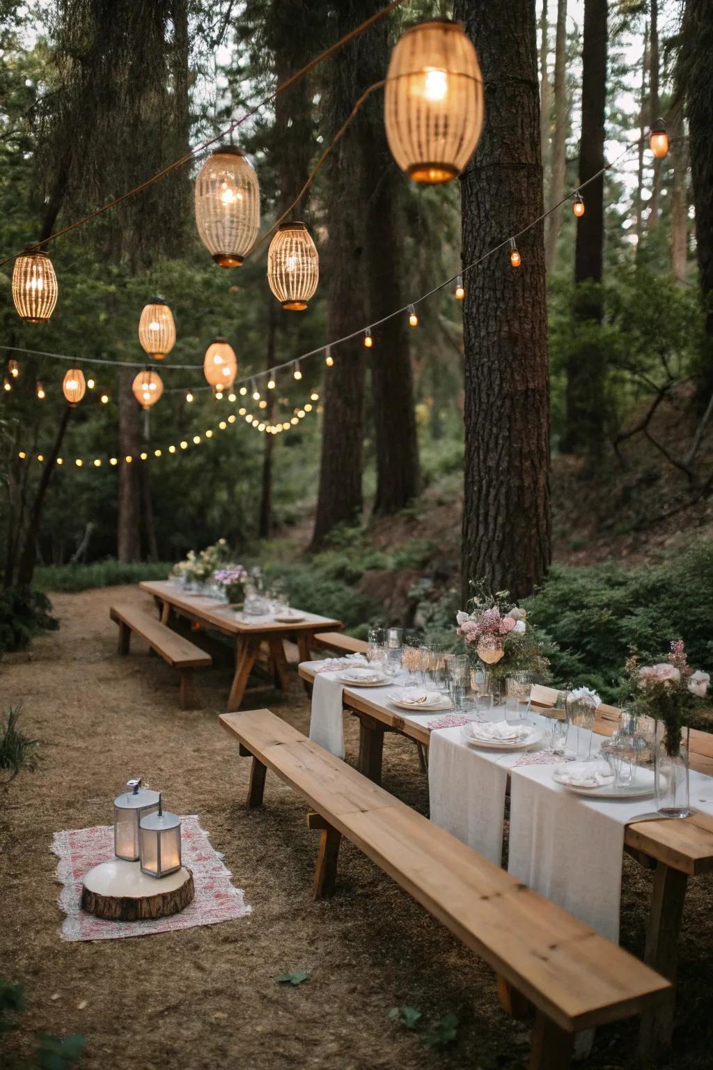 Countryside class joins scenery intended for a remarkable bridal shower.