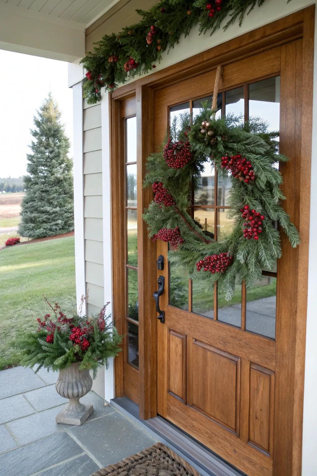 A wreath is a versatile decor element adaptable for any season or event.