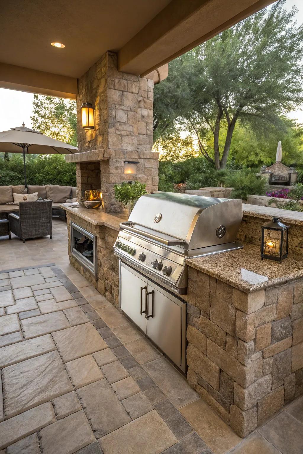 The grilling spot functions as the crucial centerpiece of your cooking area.