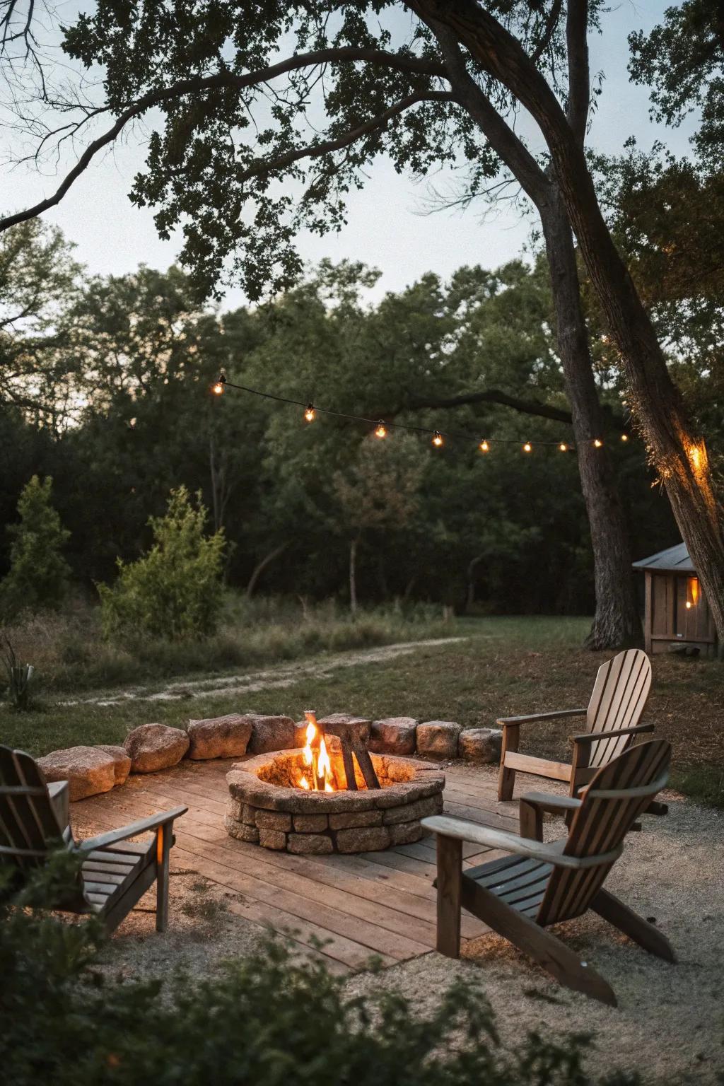 Elevate your outdoor area with a simple fire pit.