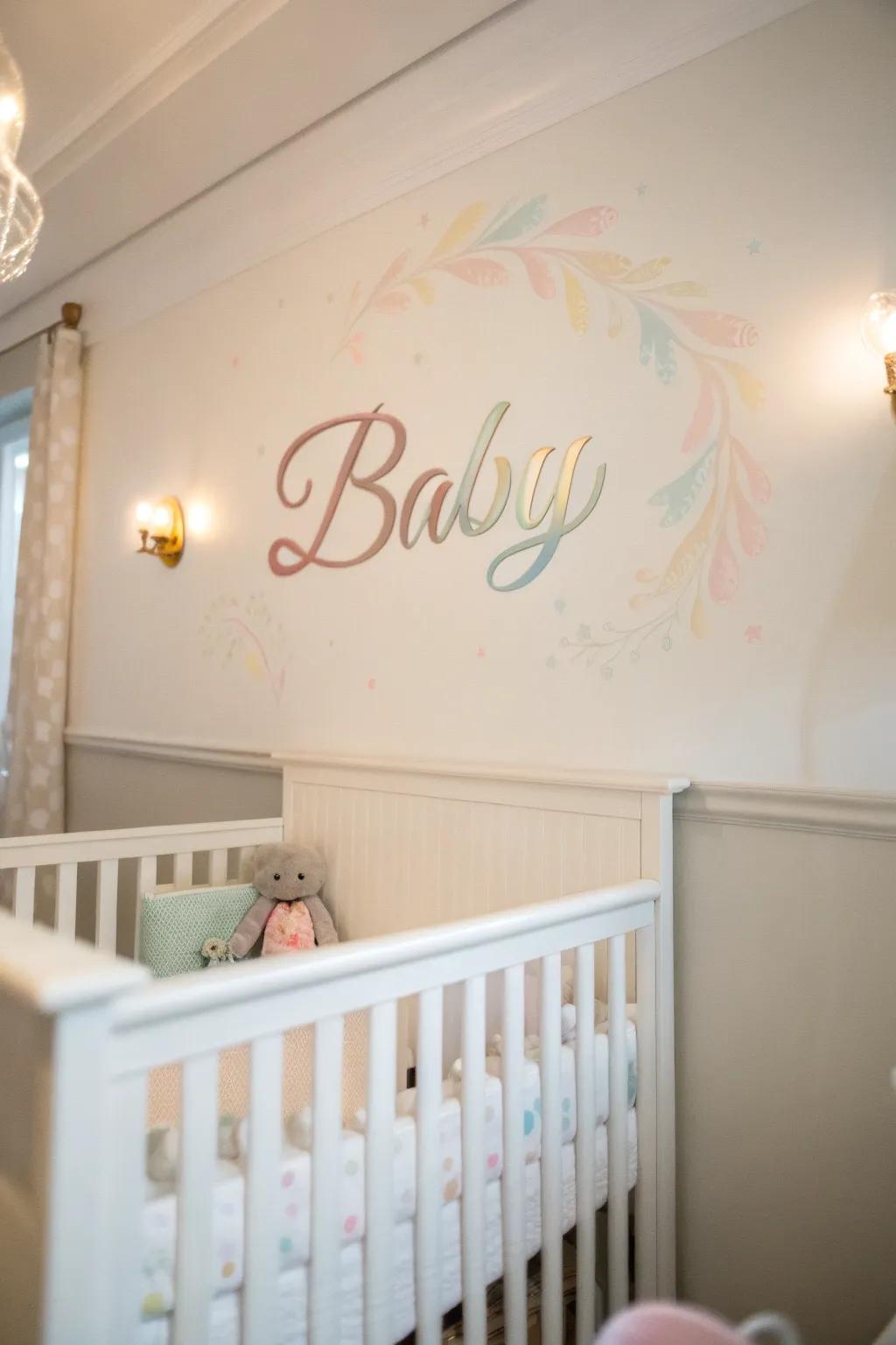 Individualized aspects give the baby's room a uniquely memorable feel for your little one.