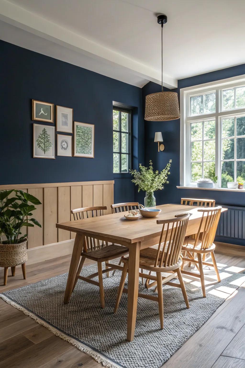 Strong colors create a sophisticated and showy atmosphere.