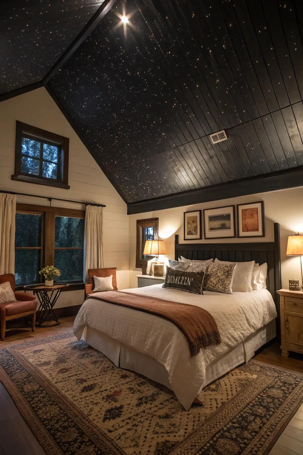 Creating Cozy Spaces with Dark Ceilings