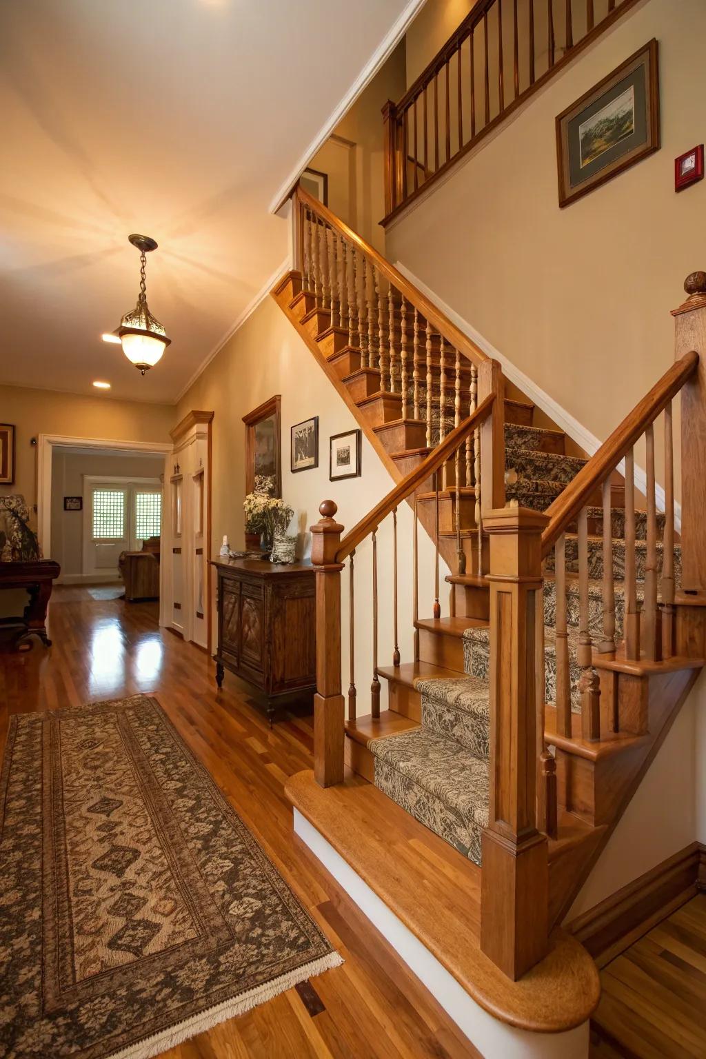 Warm wood-inspired tones introduce nature’s embrace indoors.