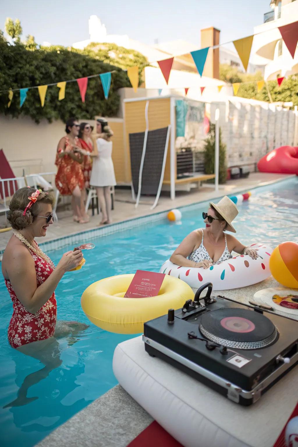 Travel back in time using a classic era poolside bash.