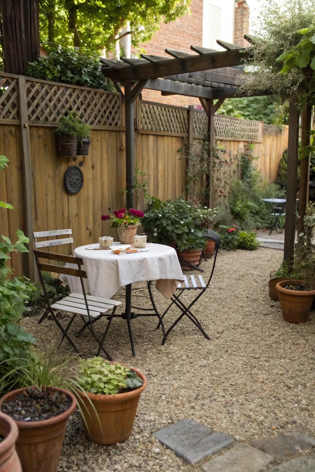 A snug bistro space perfect for morning coffee.