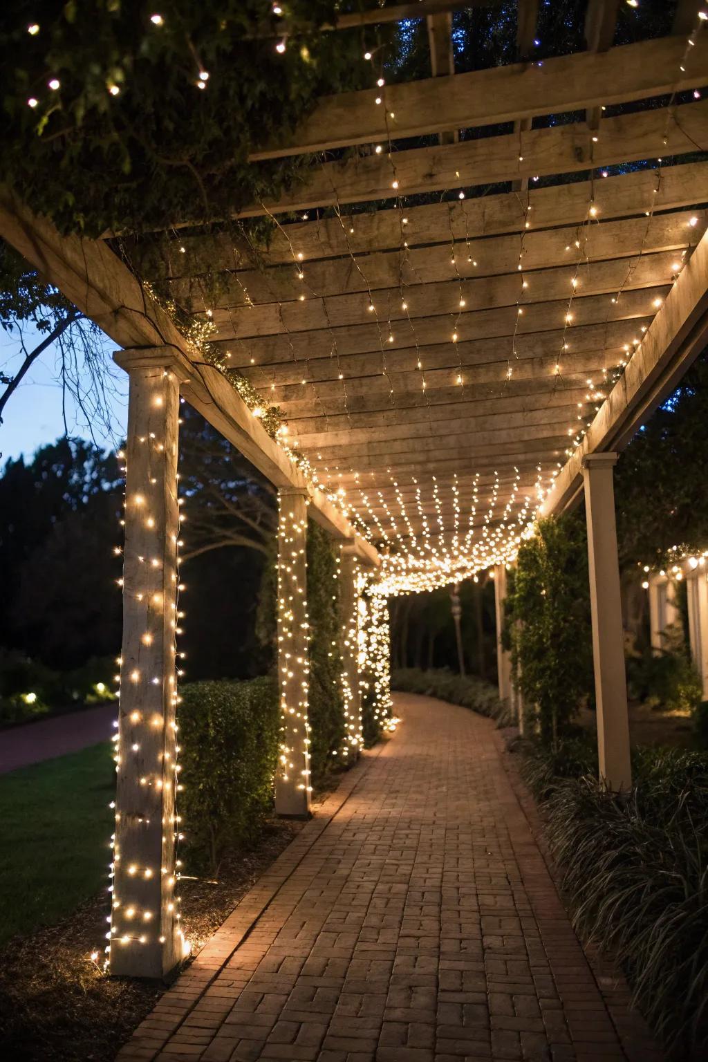 Drape tiny lights overhead to inject magic into your twilight hours.
