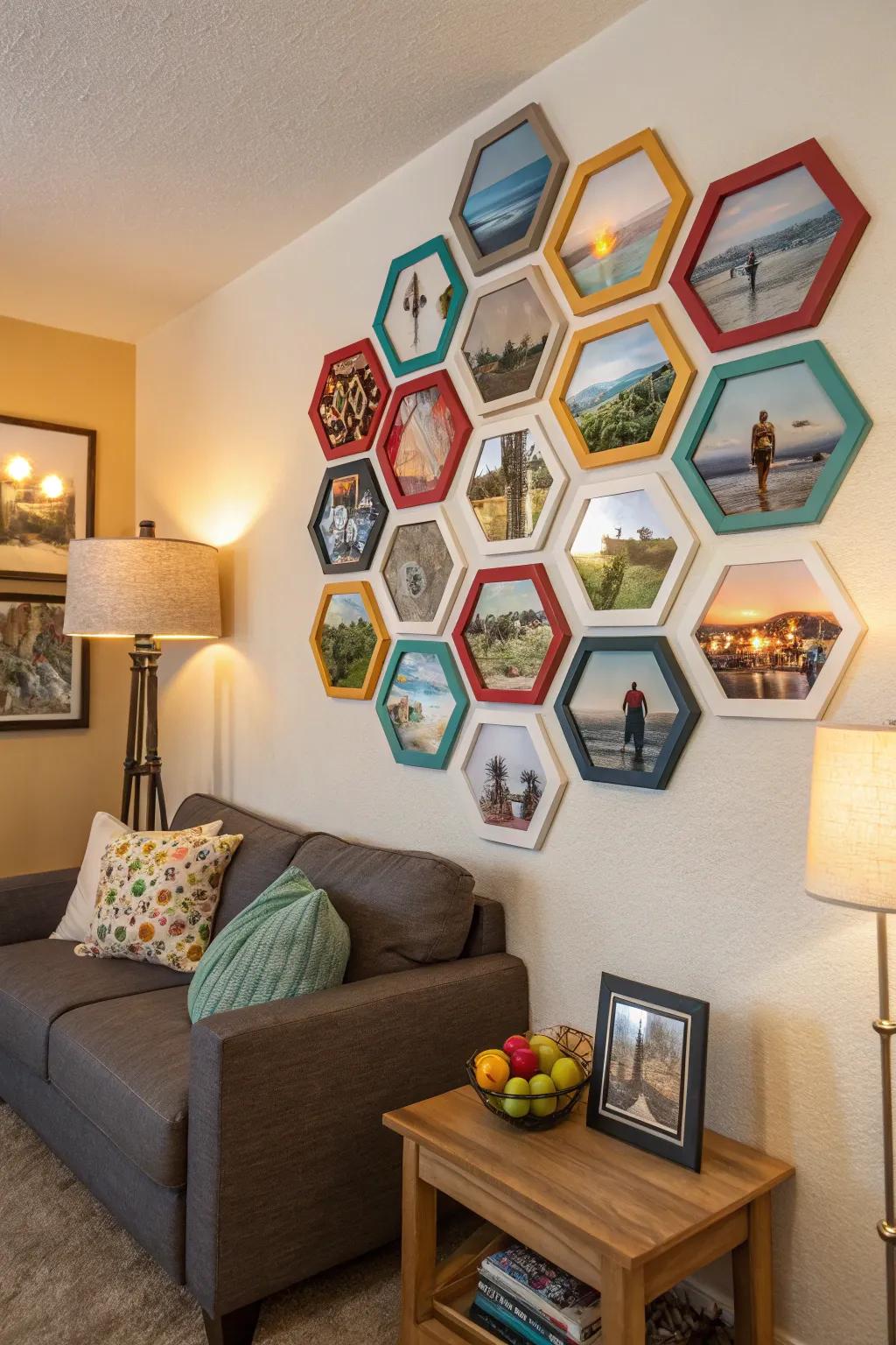 Liven things up with geometric shapes.