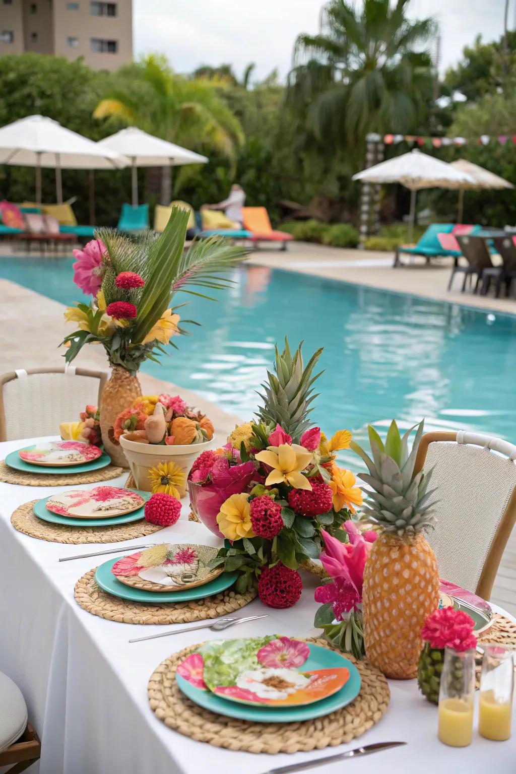 Themed table settings bring personality to the party.