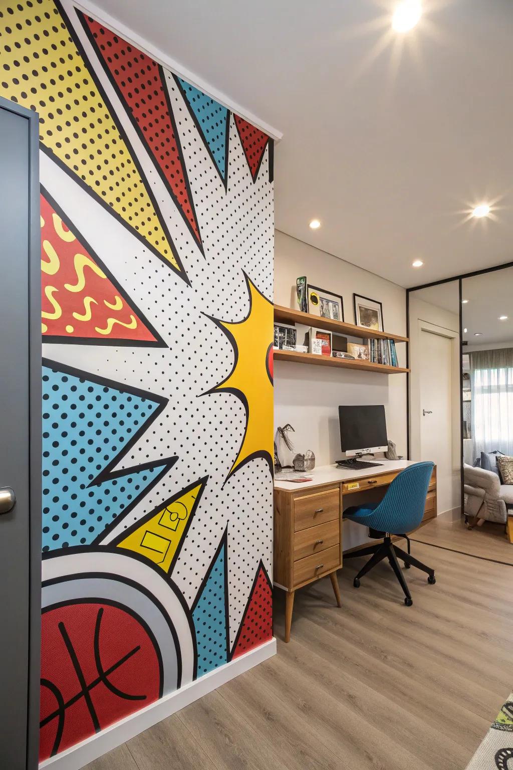 Inject your walls with pizzazz using comic book-style art.