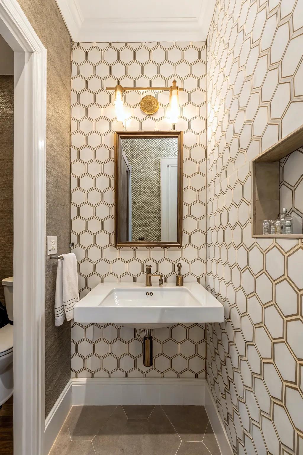 Geometric tiles impart a modern twist.