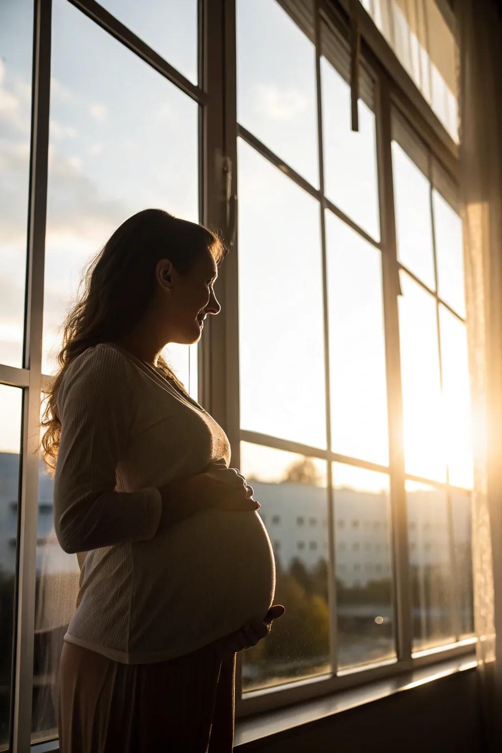 Sunlight can be your best ally in capturing your pregnancy glow.