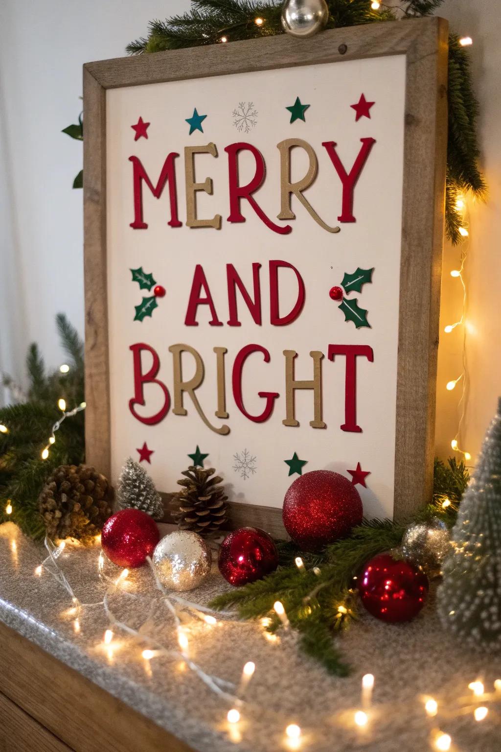 Bold festive lettering for a cheerful accent.
