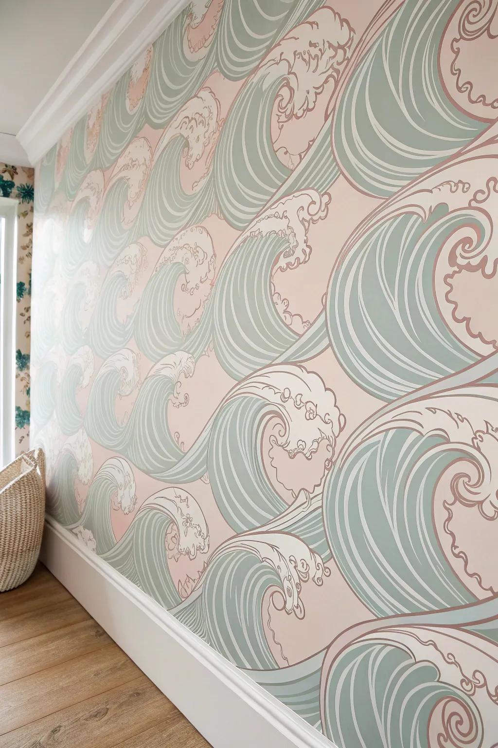 Flowing waves and swirls bring dynamic energy to any room.