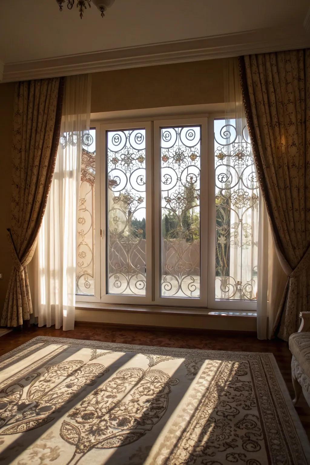 Elaborate designs create both style and seclusion.