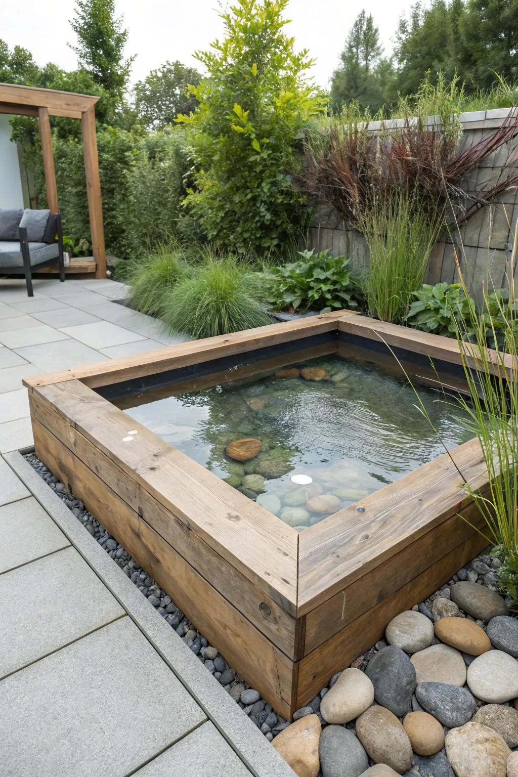 Uncomplicated yet chic, square ponds are an ideal fit for limited areas.