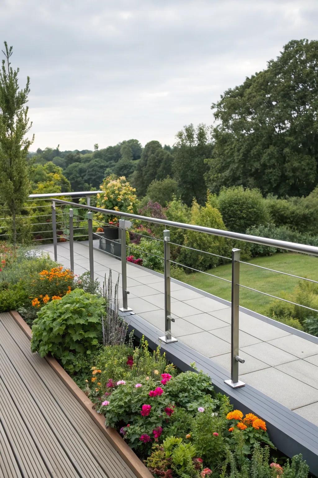 Where safety converges with elegance in modern veranda borders.